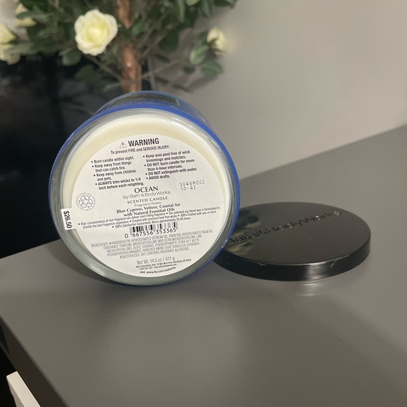 BBW Ocean Men’s Collection 3 wick Candle - Picture 3 of 3